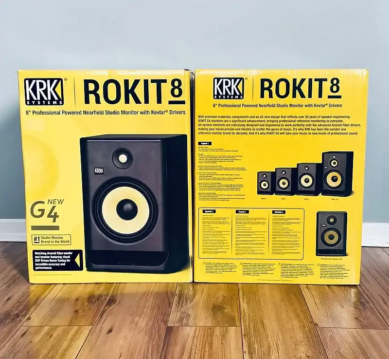 Sassert New KRK RP8 Rokit 8 G4 профессиональная двухъярусная пара студийных мониторов с 8 питанием, черная доступная Скидка абсолютно новая