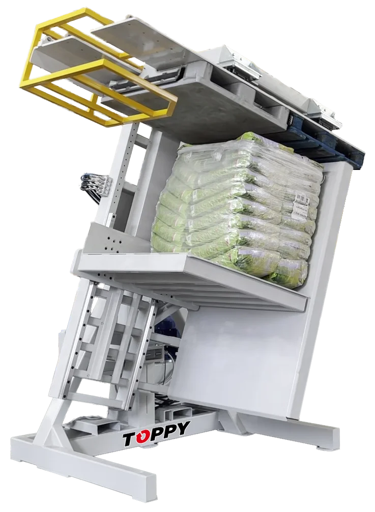 New product logistics robots Best patented Pallet Inverter, Pallet flipper for food and beverages shops and factories