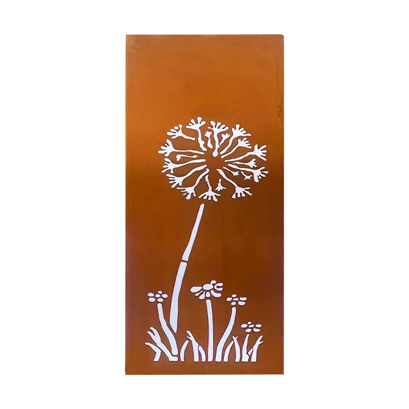 Outdoor wall metal flower pattern fence modern design fence on sale