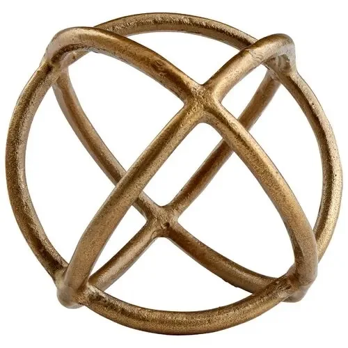 Luxury Metal Circular Gold Aluminum Sculpture Ball For Home and Office Table Decor Product Manufacturer