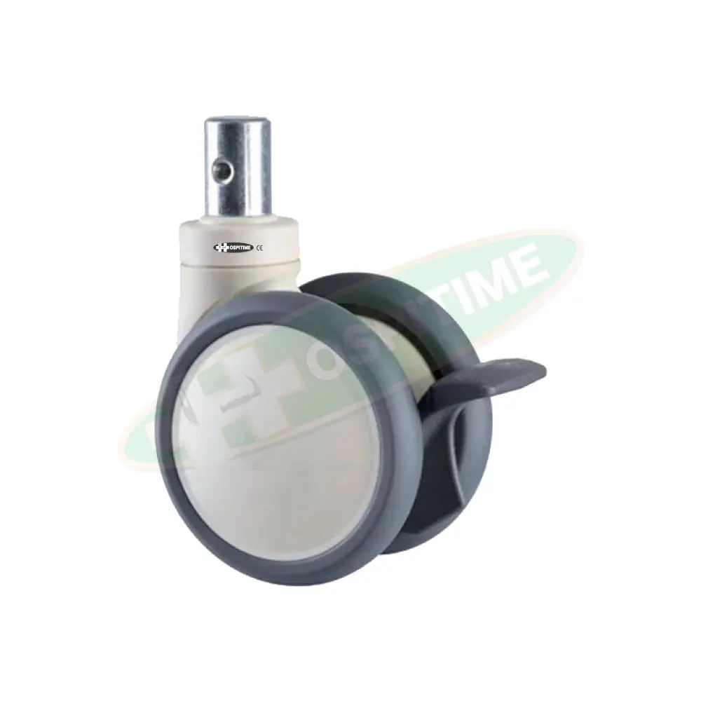 Hospitime Hospital Furniture Castors and Hospital Trolleys Wheels Plastic Twin Wheel 75mm Wheel Diameter