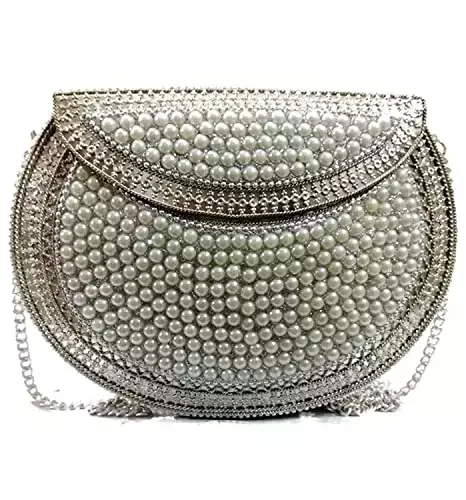 Customized Unique Design Handmade Fashionable Resin clutch bag evening purse from India by SILVER CRAFT