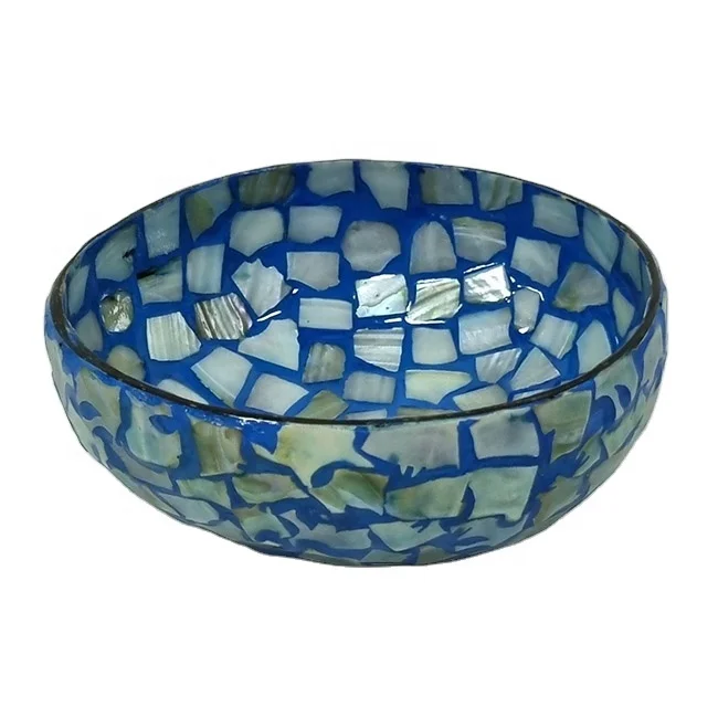 Handicraft oganic salad pearl shell craft home decor for gift tablewares kitchen storage supplier coconut bowl for decoration