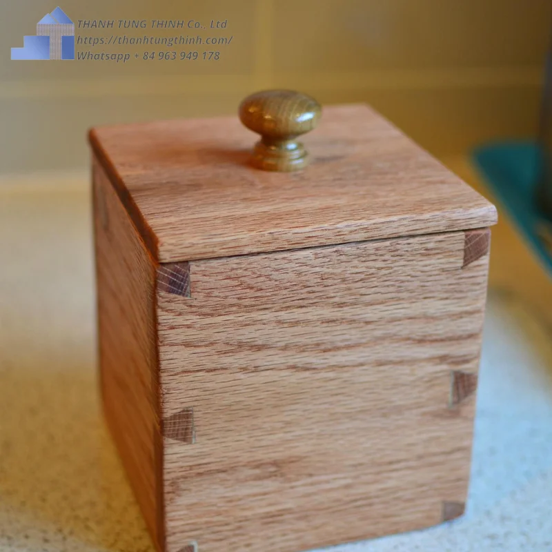 New Item 2024 High quality Beech wood box for coffeeand tea storage for wholesaler WhatsApp +84 937 545 579