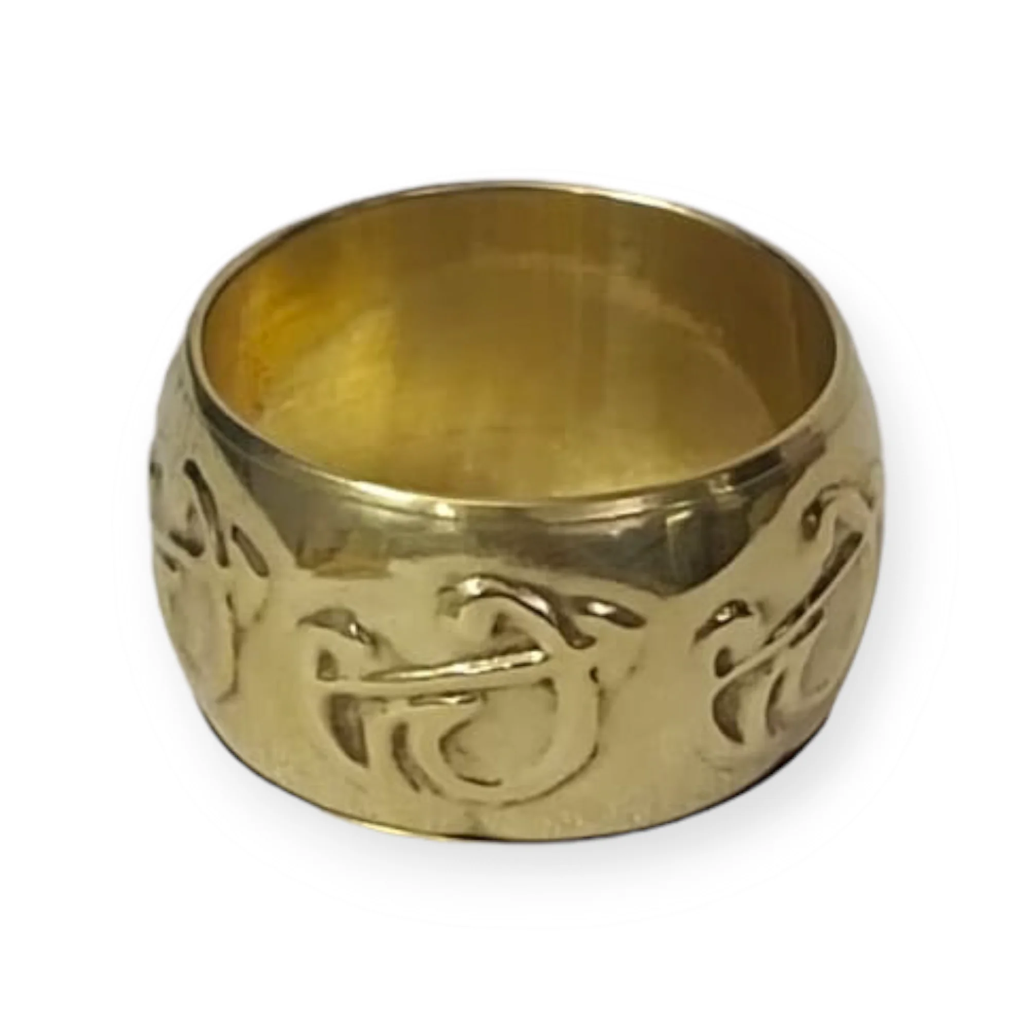Luxury Opulent Brass Napkin Ring High Quality Handcrafted Indian Kitchenware Tissue Holder Wedding Table Decoration Flower