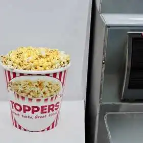 85 oz Plastic Popcorn Bucket with Lid Reusable Microwavable IML Custom Logo and Color Hot Sealing Large Popcorn Container