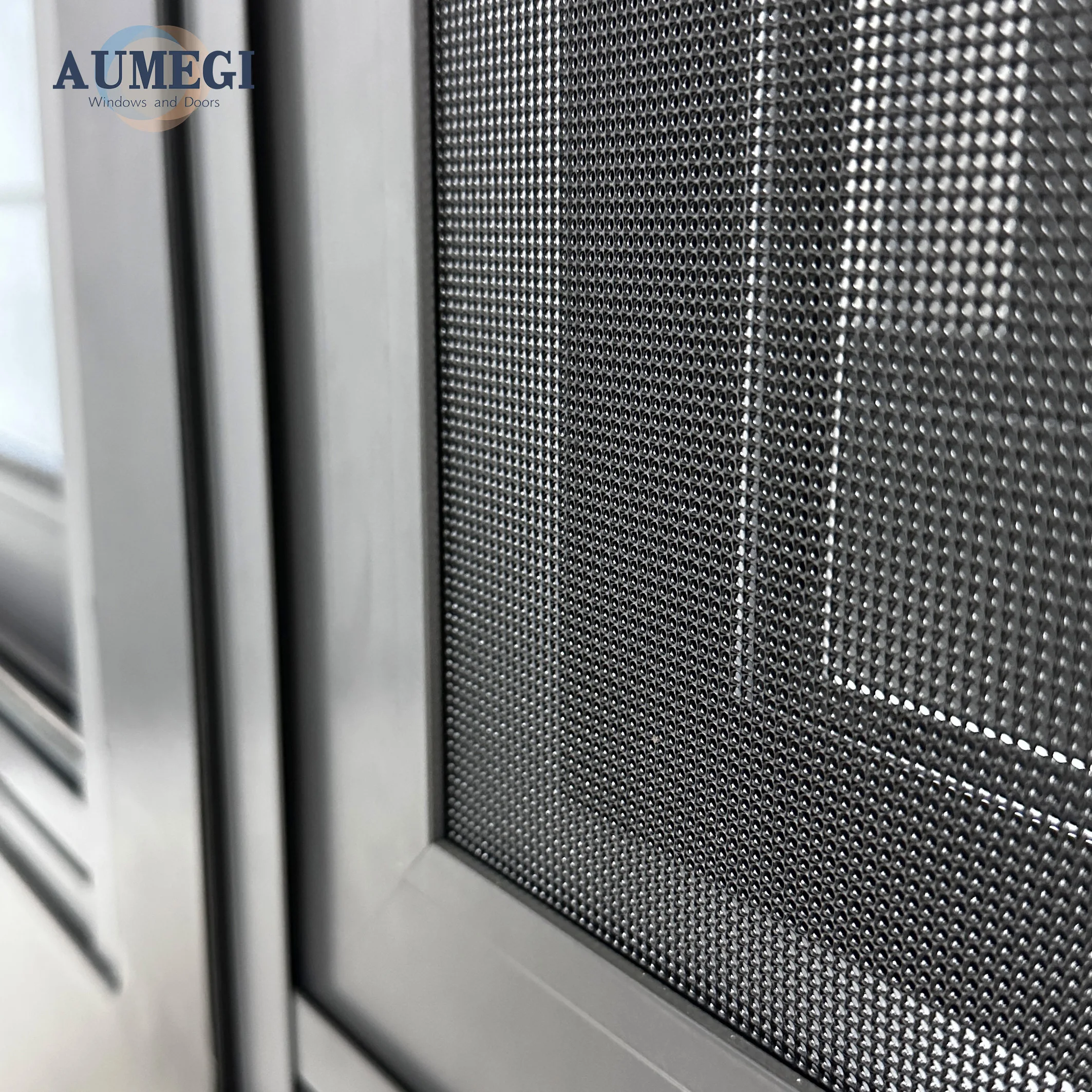 Aumegi Sound Insulation Aluminum Sliding Window Screen Veranda Grill Design Sliding Windows