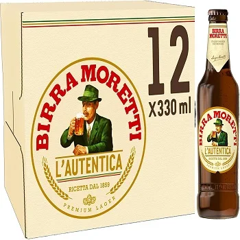 Moretti italian Beer in bottle 66 cl Moretti  beer wholesale - Made in Italy