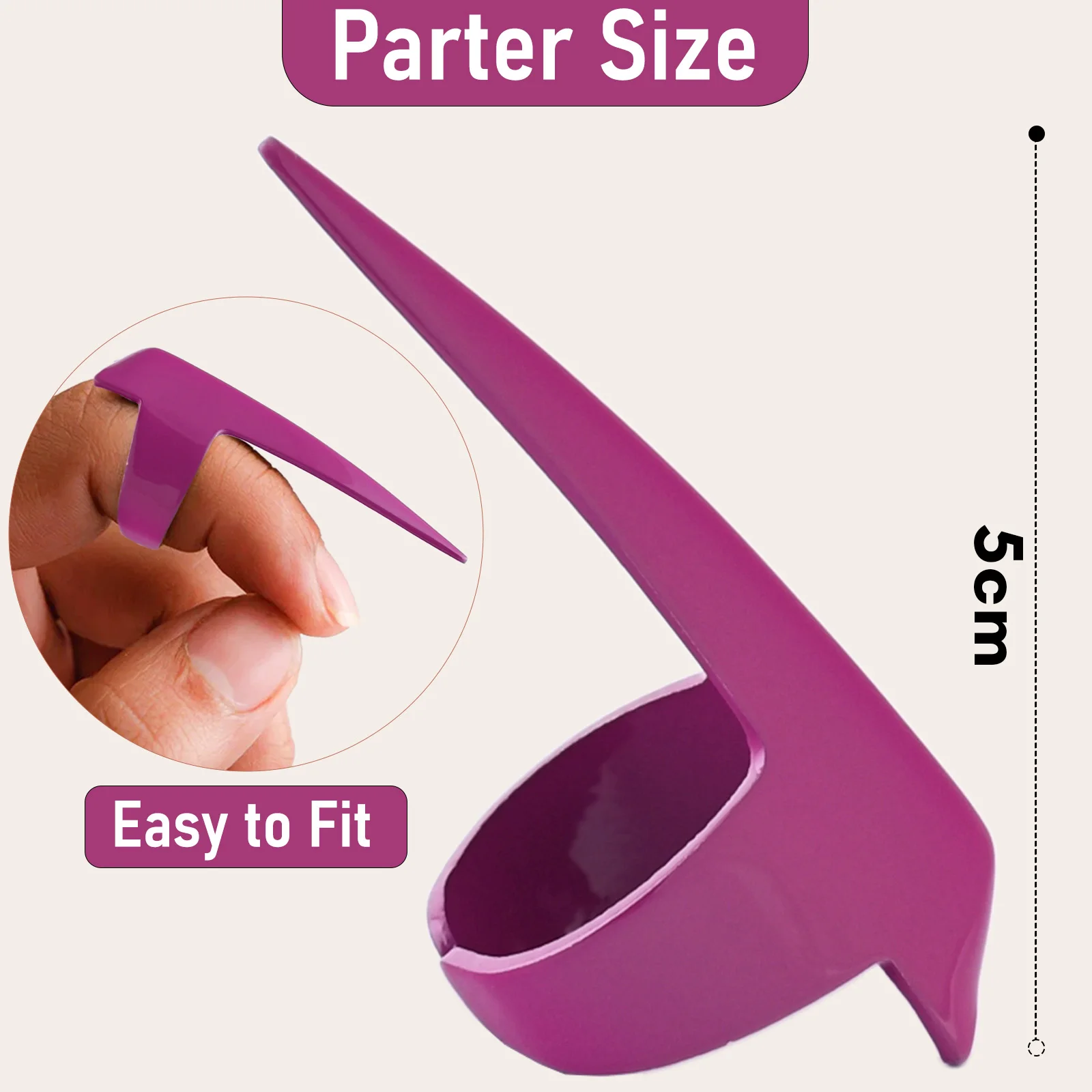 Private label Hair extension tool braids hair parting nail rings for braiding hair Curling Styling stainless steel