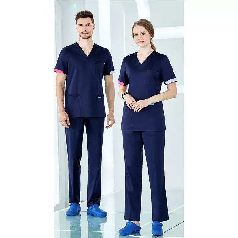 High Quality Medical Nursing Scrubs Uniforms OEM Wholesale Doctor Nurse Hospital Medical Custom logo full sublimation scrubs