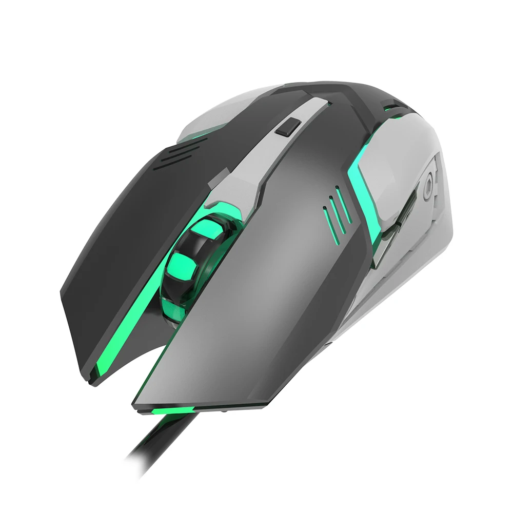 Проводная мышь для правой руки, USB, крутая светящаяся игровая светодиодная светящаяся мышь для офиса