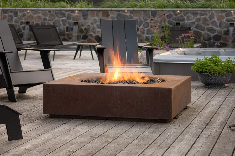 factory wholesale rusty corten steel wood burning fire pit portable wood stove outdoor warming firepit heater