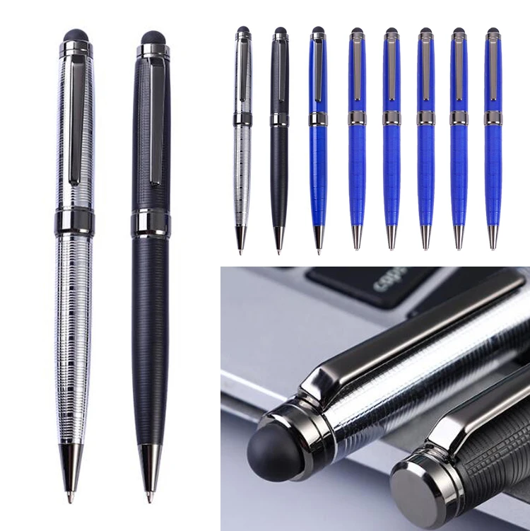 NM-092 Promotional writing stylus metal capacitor + pattern pen body school office stationery
