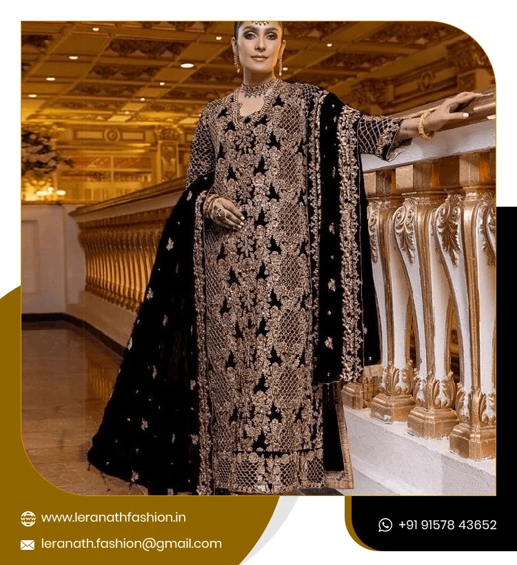 Latest Exclusive Fox Georgette With Coding Sequence Embroidery+ Work With Stone Work Ladies Suit Supplier