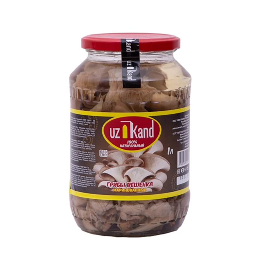 1L Natural Canned Preserved Mushrooms from Uzbekistan Spicy Salted Vinegar Pickled Mushrooms for Food