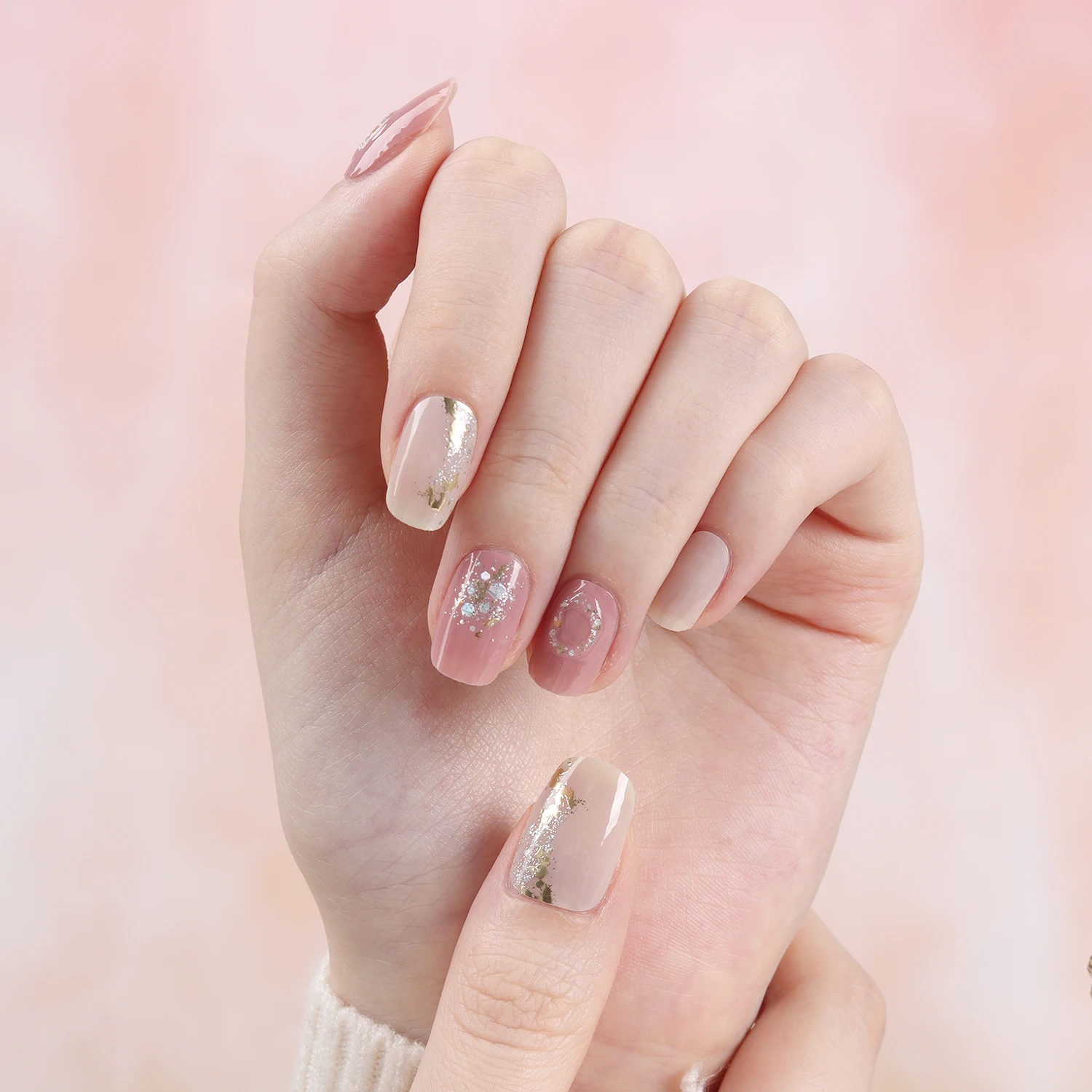 ShineB Gel Nail Strips #45907 Angeling Best selling Nail wraps and easy Glam nail stickers Salon High Quality made in korea