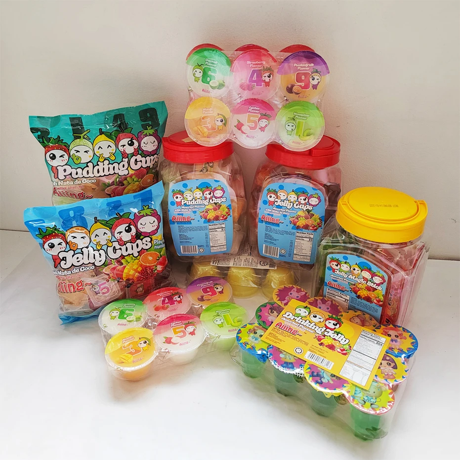 Aiiing фруктовые пудинговые чашки мини пудинговая чашка с Nata De Coco 25 г личи манго клубника меда кокосовое желе в ассортименте