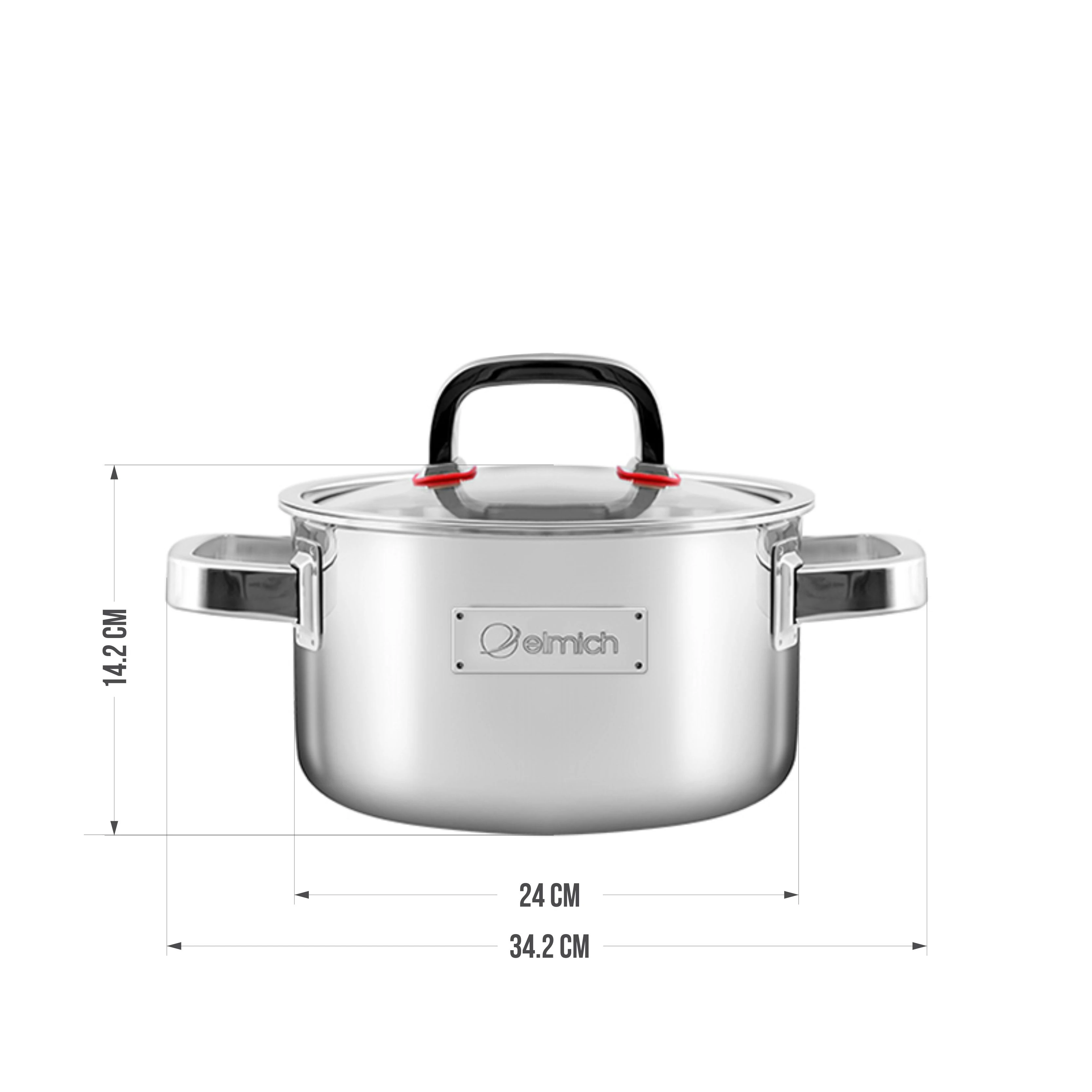 Elmich Diamond cookware set - 4 products with European standard 304 stainless steel material