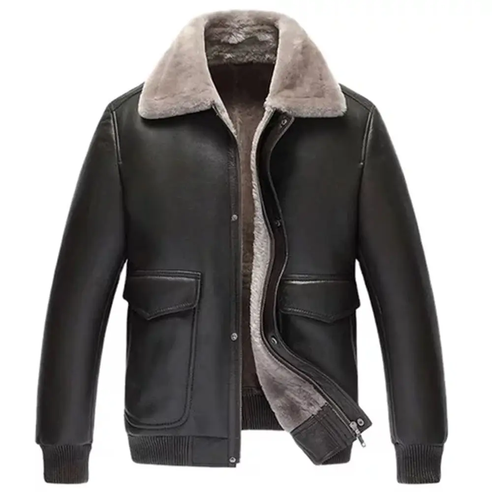Warm and Comfortable Winter Leather Jackets for Men Cheap Price Original Sheepskin