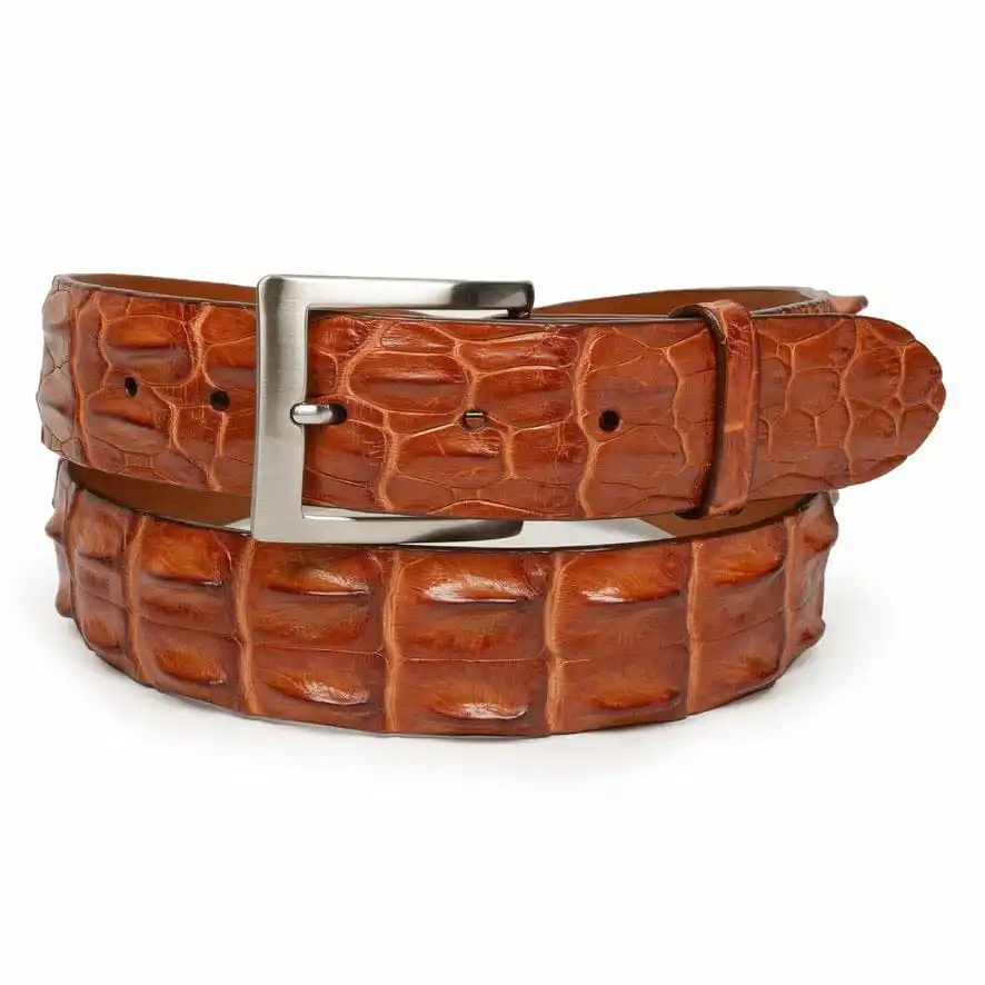 Handmade Luxury Cow Hide Crocodile Leather Belts for mens & womens unisex Casual Business Fashion Apparel & Accessories