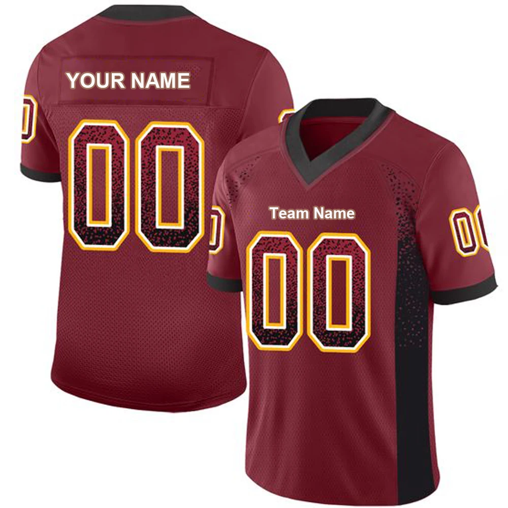 Высококачественная сублимационная печатная Американская Футбольная майка быстросохнущая новейшая форма с коротким рукавом от BD