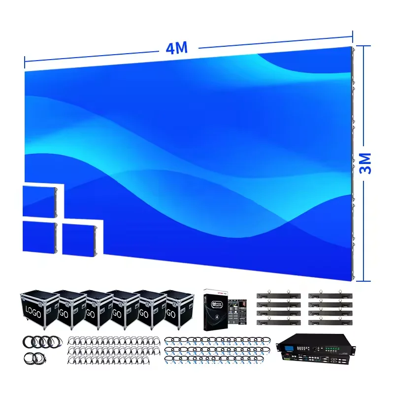OEM Ultra Thin Multi Size P1.25 P1.56 P1.95 P2.5 P2.6 P3.91 Indoor Outdoor Led Rental Display