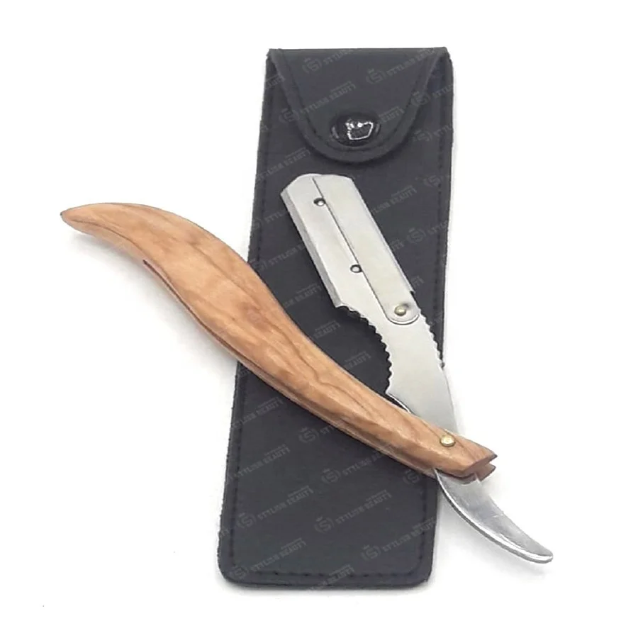 Professional Straight Edge Razor for Men Stainless Steel Barber Cut Throat Razor Folding Manual Shaving Knife Hair Removal Tools