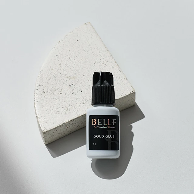 BELLE Gold glue Black 5g Great retention strong eyelash glue Made in Korea Latex-free Gluten-free Private label available