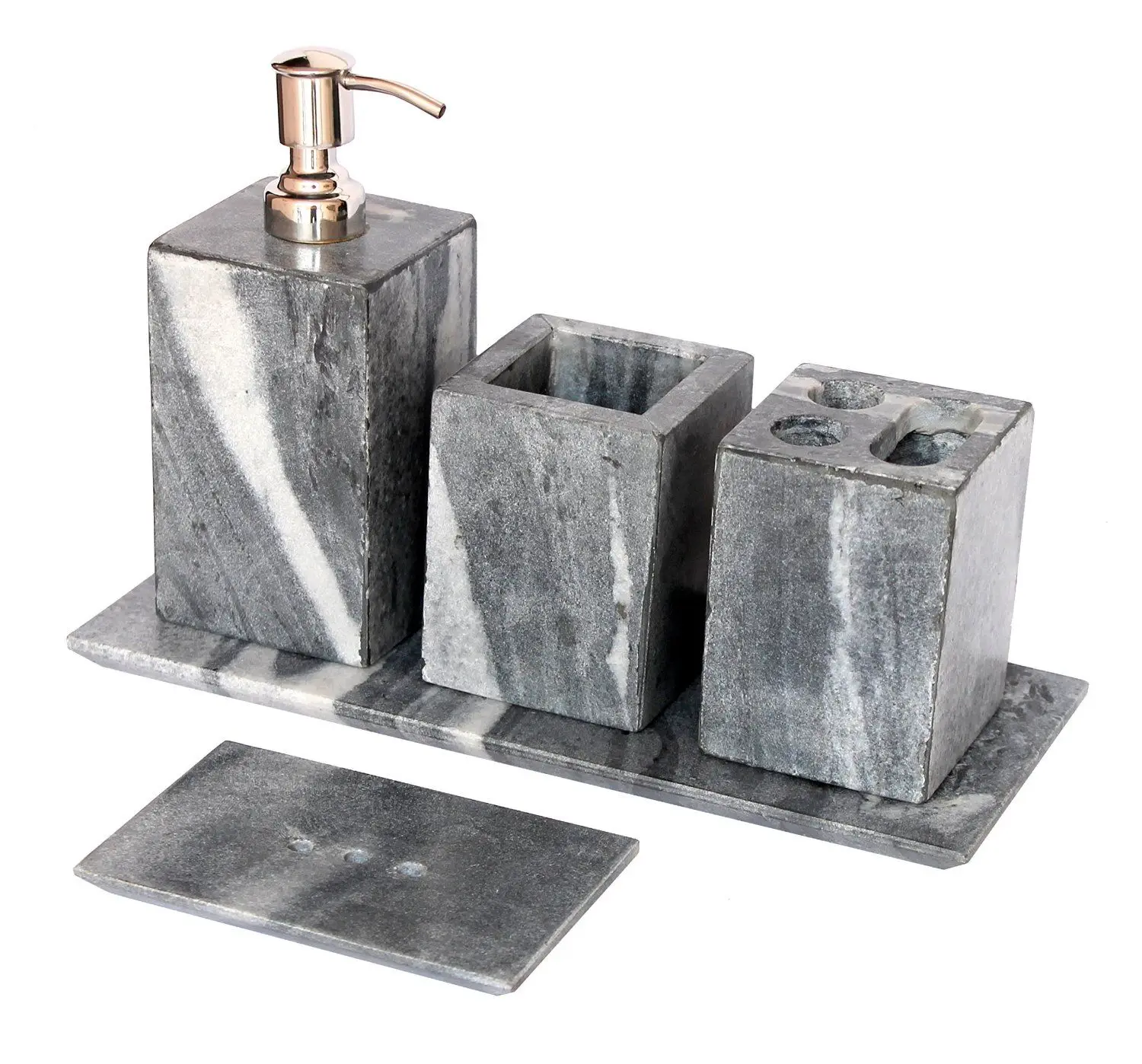 High quality marble bathroom set White Marble Hotel Bath Set Washroom Bathroom products Marble bathrooms accessories