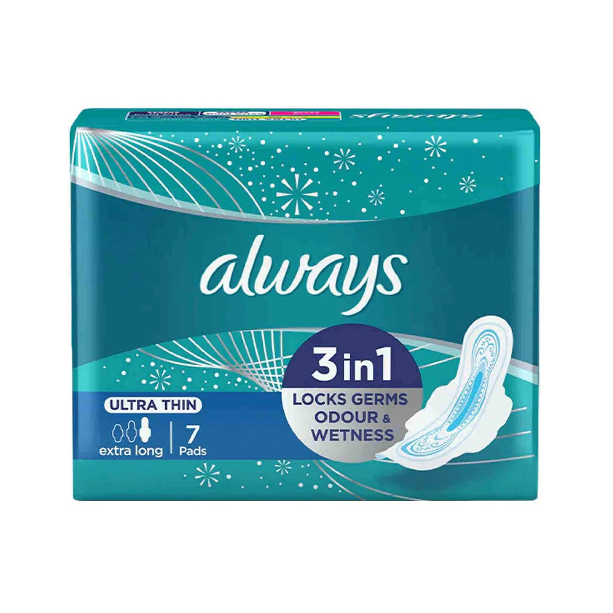 Always Maxi Feminine Pads for Women, Size 5 Extra Heavy Overnight Absorbency, with Wings, Unscented, 36 Count