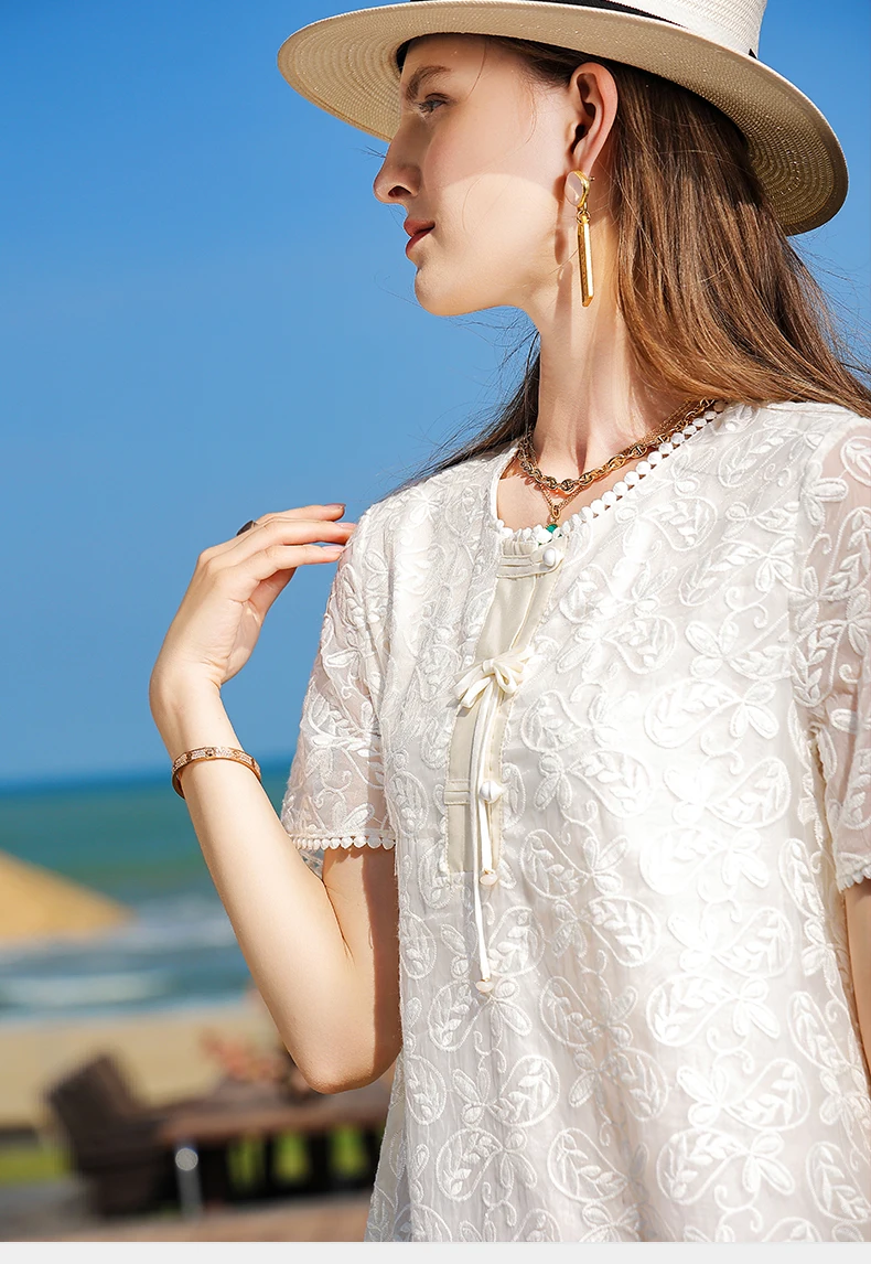 Wholesales bestseller elegant and grace white dress for lady