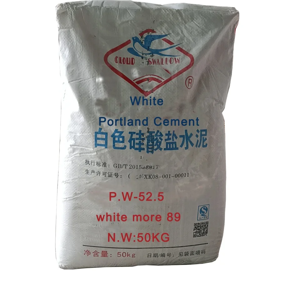 Manufacturer Highest quality 52.5 Plaster Ordinary White Portland cement 42.5 Silicate Cement White Portland cement For plaster
