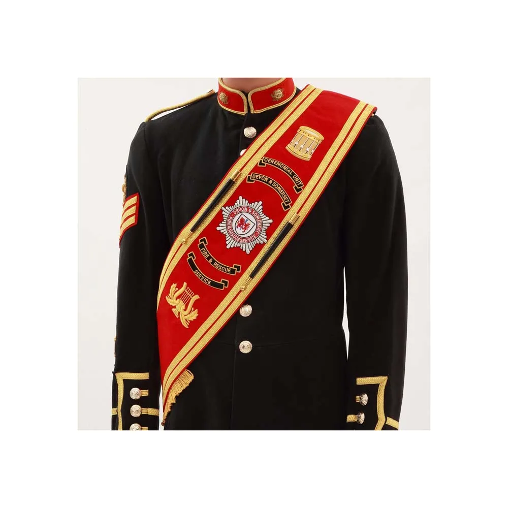 Devon Fire Brigade Drum Majors Sash
