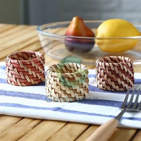 Hot New Natural Rattan Napkin Ring Natural Napkin set of 6 pcs for kitchenware restaurant hotel