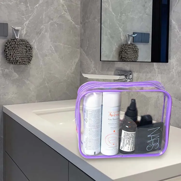 New Travel PVC Cosmetic Bags Set Women Transparent Clear Zipper Makeup Bags Organizer Bath Wash Make Up Tote Handbags Case