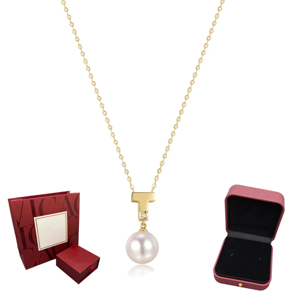 Жемчужное ожерелье из пресноводного золота, 6-7 мм