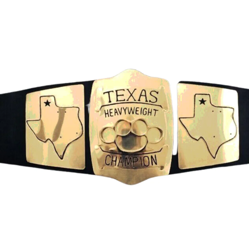 Дыльный пояс чемпиона Rhodes NWA Texas с латунными костяшками пальцев