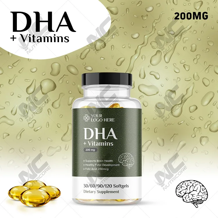 Superior Quality Hot Selling Healthcare Supplements Softgels Dietary Supplement DHA + Vitamins Softgel from India