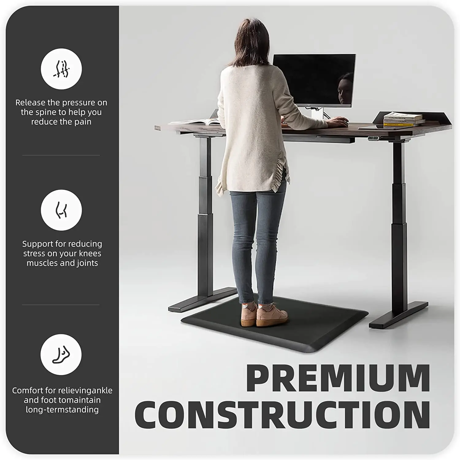 3/4 Inch Thick Anti Fatigue Floor Comfort Mat Workplace Standing Mats for Office