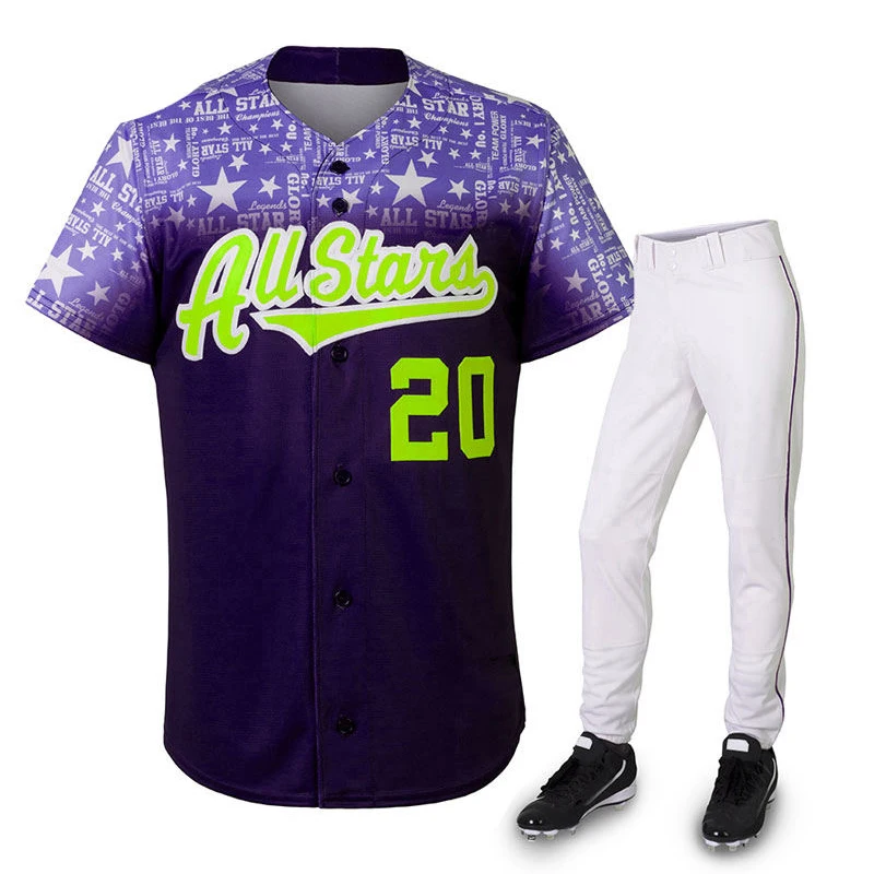 Baseball Uniform 100% Polyester Custom Sublimation Baseball Jerseys & Pants Softball Sport Wear Custom Made baseball uniform