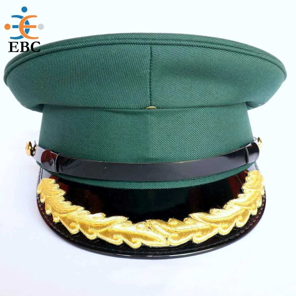 OEM Officer Uniform Peaked Caps Wholesale Peak Cap and Hat with or without Logo Badge Patch