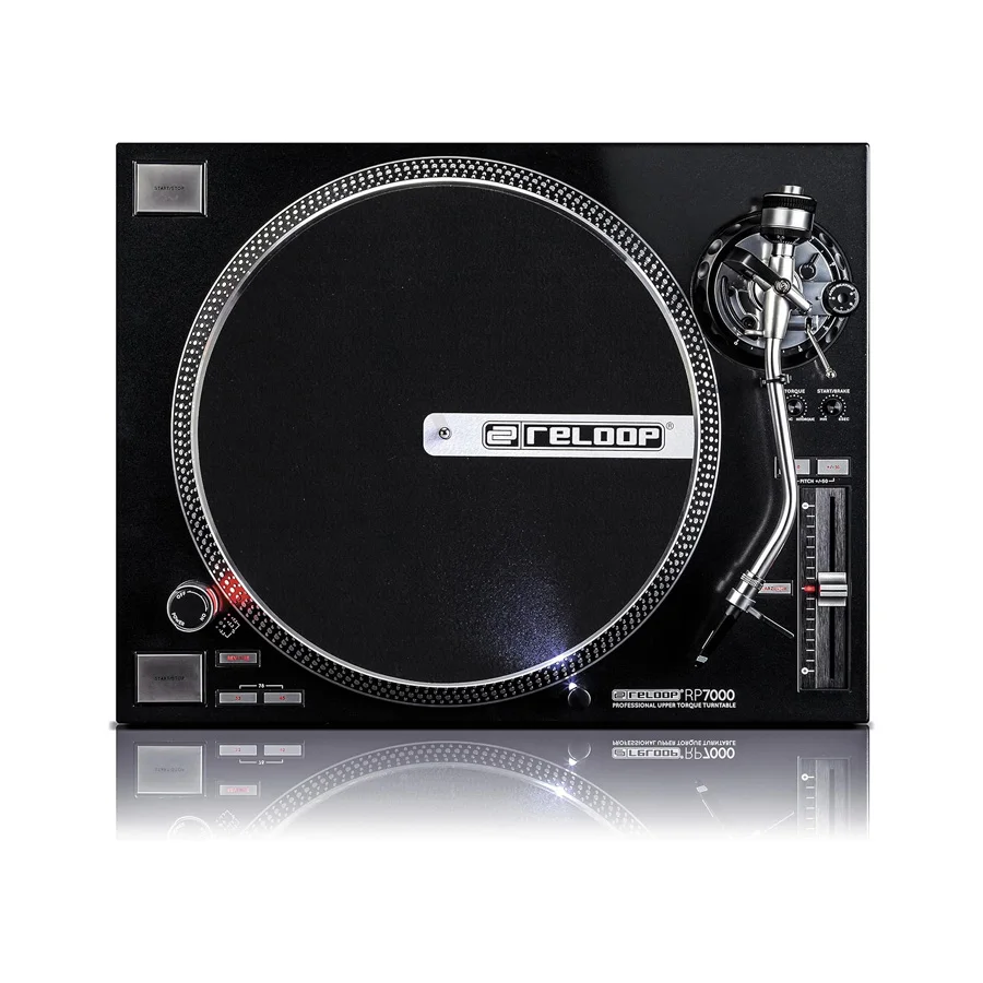 100% New!! Reloops RP-7000 MK2 Direct Drive DJ Turntable - Black With Concorde Mix Needle