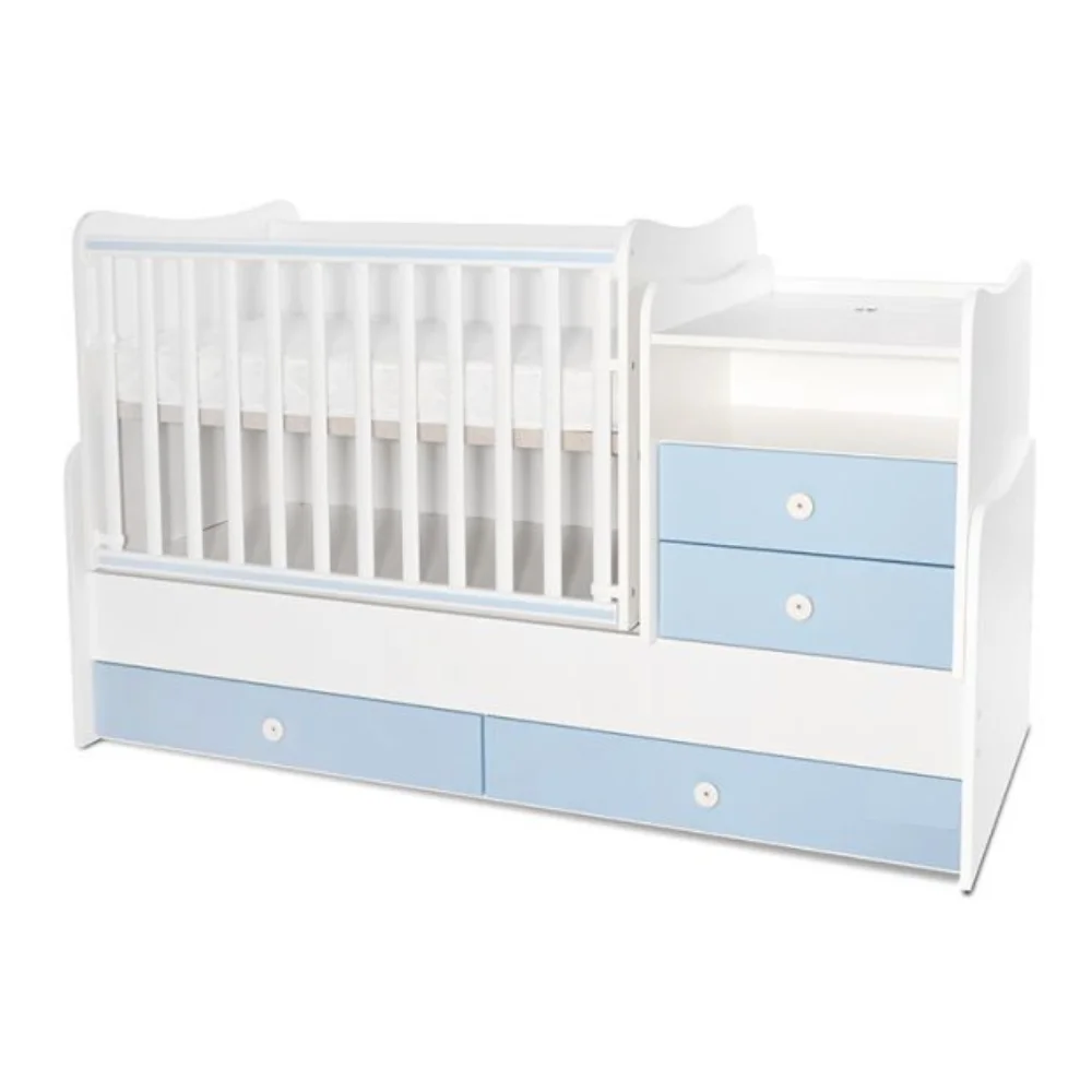 Polymorphic Bed Combo (Crib-Toddler Bed-Changing Table) Eco-friendly wood furniture for Kid from Vietnam Meeting export standard