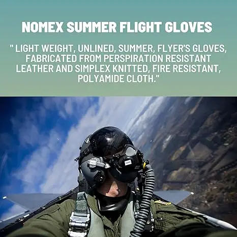 Nomex Tan Color Pilot Tactical Flyer Flight Firefighter Gloves for Personal Defense Equipment