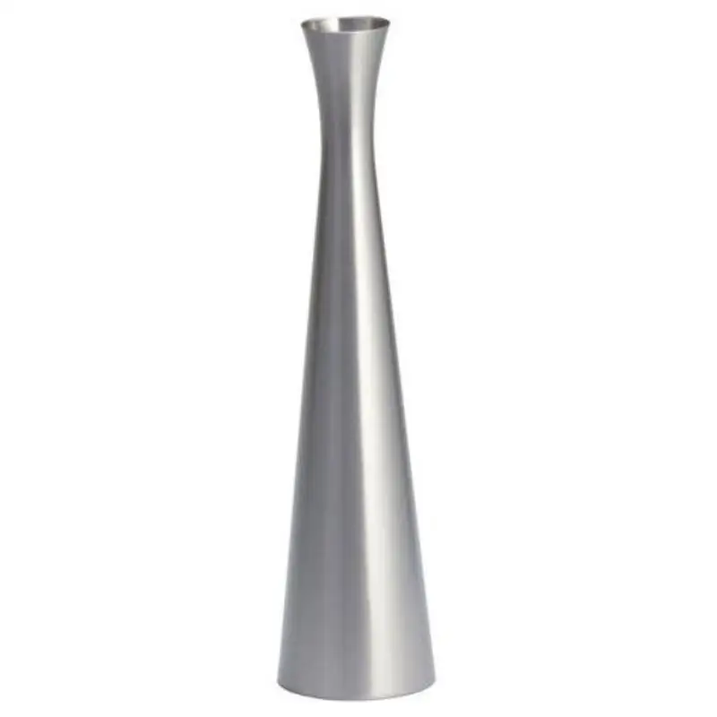 Artisanal metal vase with unique detailing for upscale home or office decor silver polished finished at sale rate