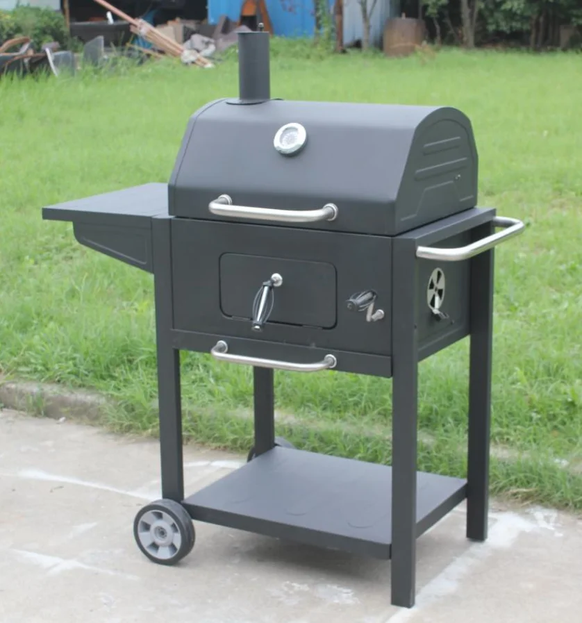 Hot Selling Smoker Grill Bbq Outdoor Trolley Charcoal Smoker For Camping