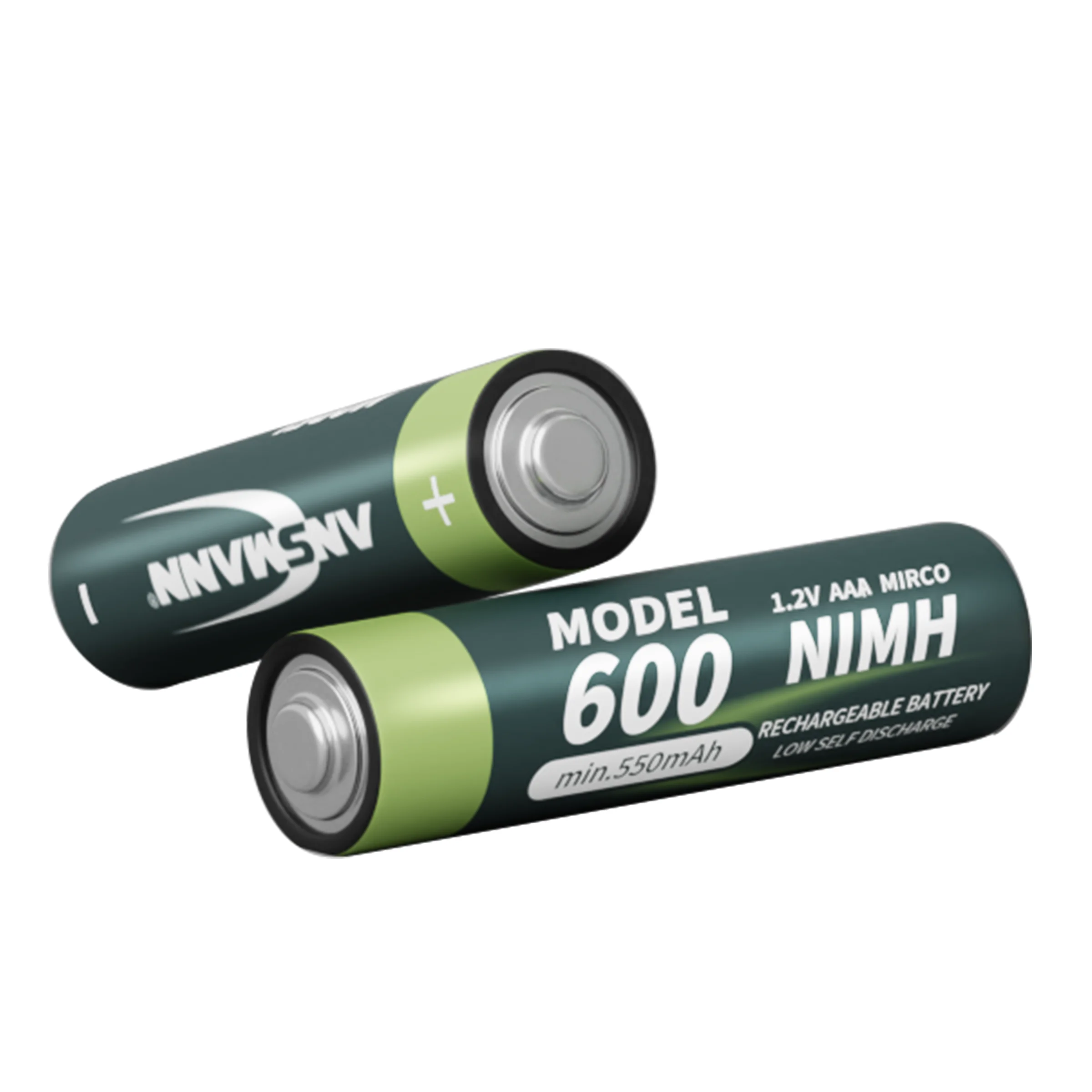 Ansmann 2 Pieces pack 550mAh ni-mh 1.2v aaa battery rechargeable battery for solar light