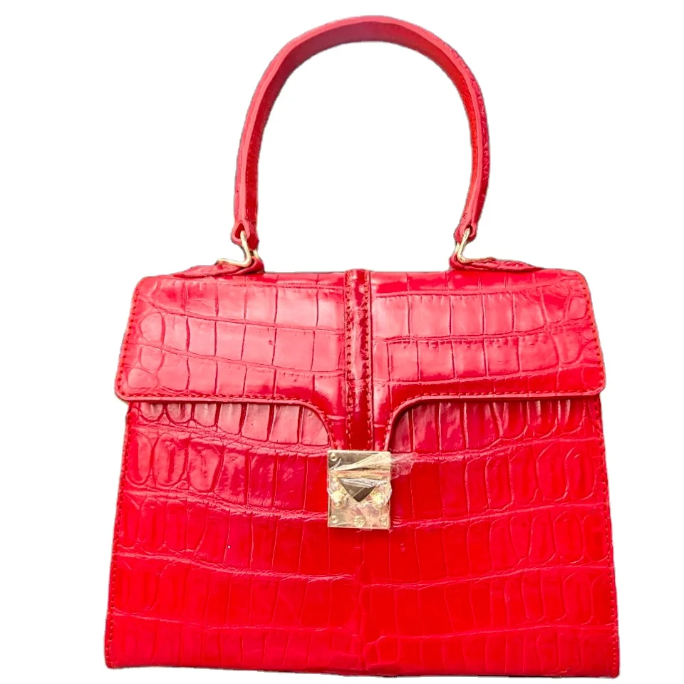 Top Quality Genuine Leather Handbags Crocodile Leather Handbags Made in Vietnam Manufacturers Leather Bags