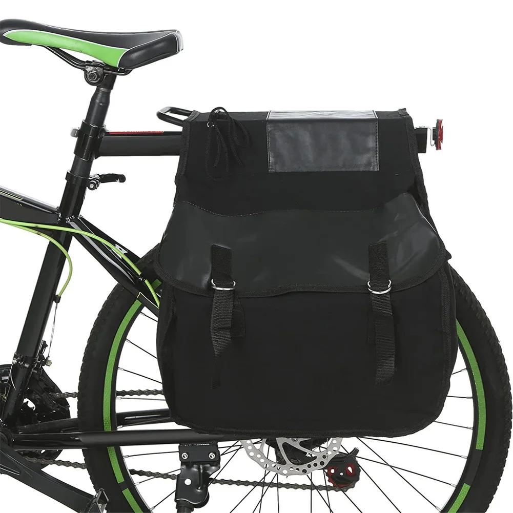 2022 new waterproof canvas bicycle saddle bags for all bikes,Large capacity bike bags for bicycles rear rack for hiking camping