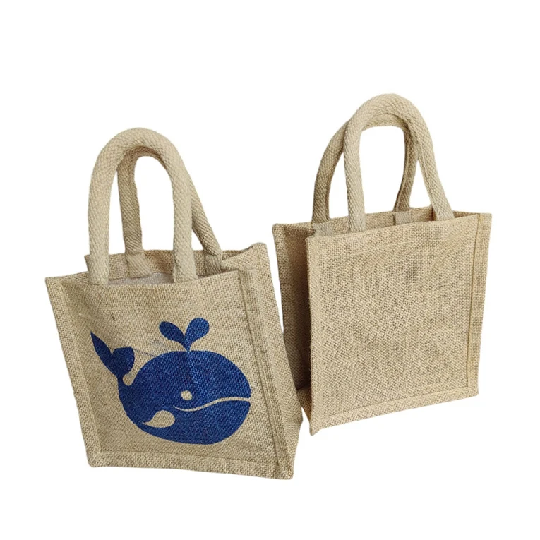Best Selling Small Jute Bag with Custom Printing Premium Quality Soft Hardness for Makeup Directly from Indian Manufacturer